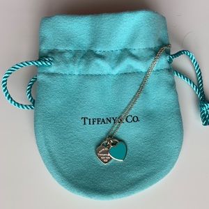 Return to Tiffany Mini Double Heart Tag Pendant